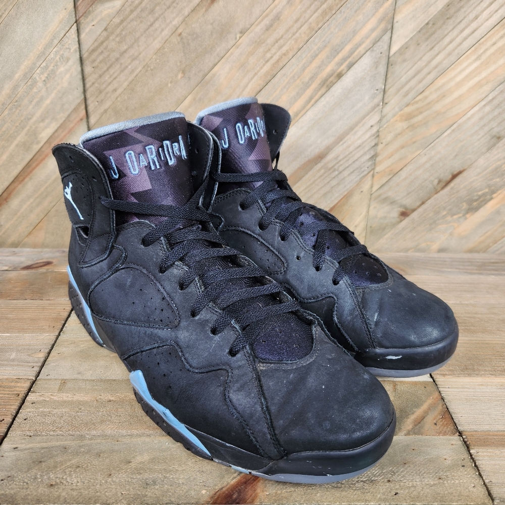 Nike Air Jordan 7 Retro Chambray Mens Athletic Sneakers Size 12 Black CU9307-004 - Picture 2 of 9
